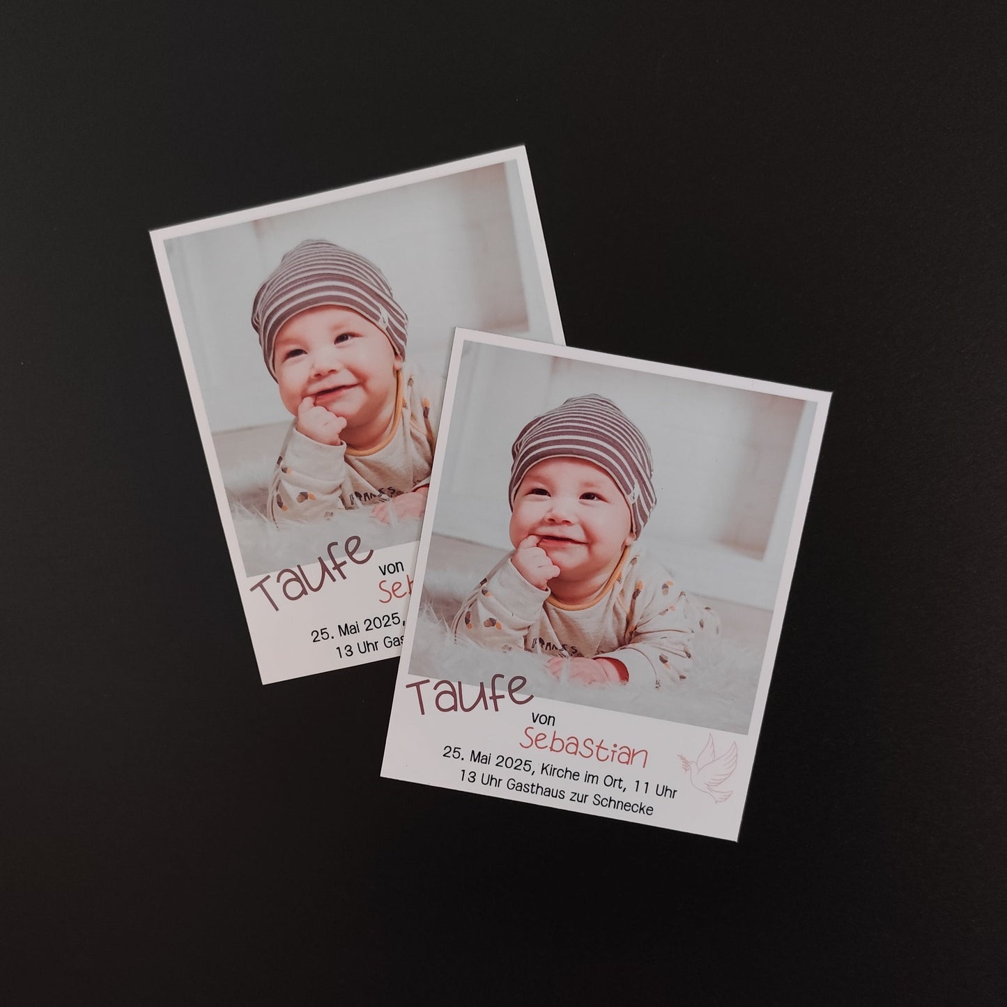 personalisierte Einladung, 9x11cm